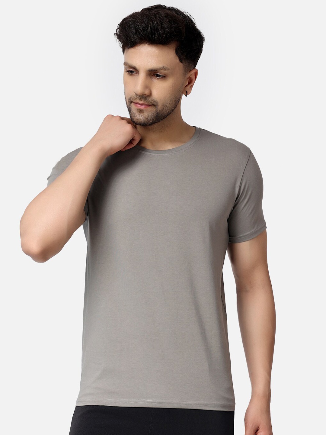 

The Label Bar Mens Round Neck Gym T-shirt, Grey