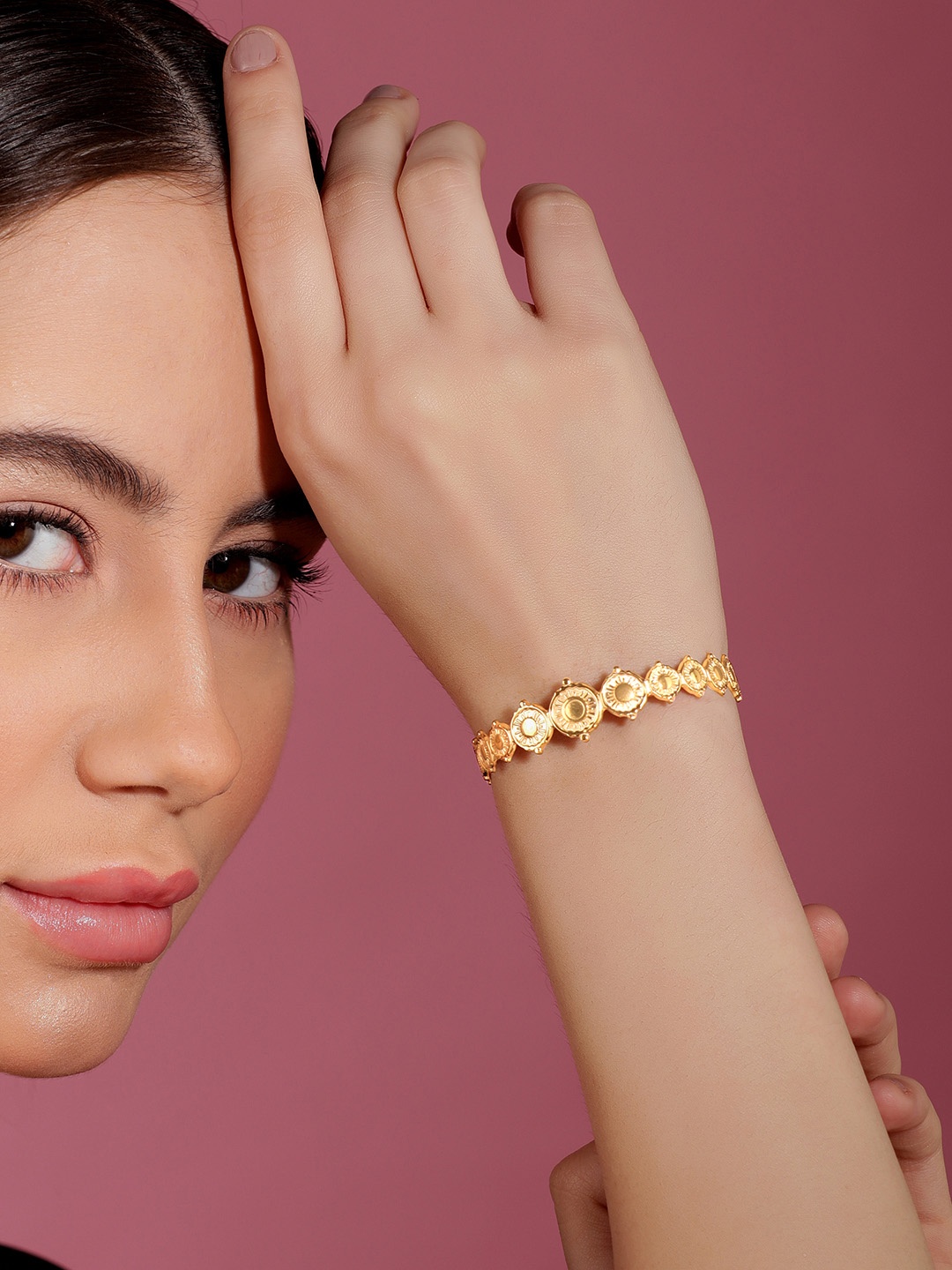 

Rubans Voguish Women Gold-Plated Cuff Bracelet