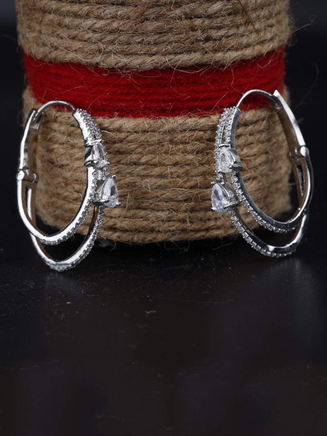 

Kord Store Silver-Plated Oval Hoop Earrings