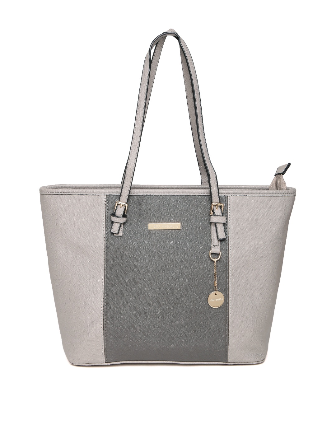 

Lino Perros Grey Colourblocked Shoulder Bag