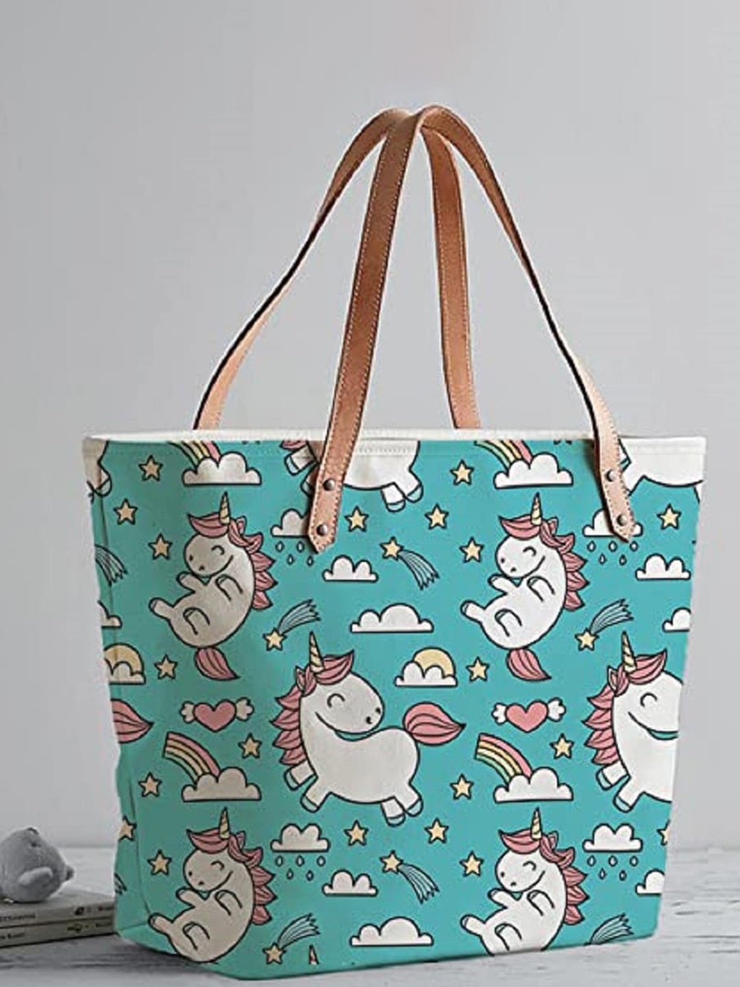 

Lychee bags Printed Oversized Shopper Tote Bag, Blue