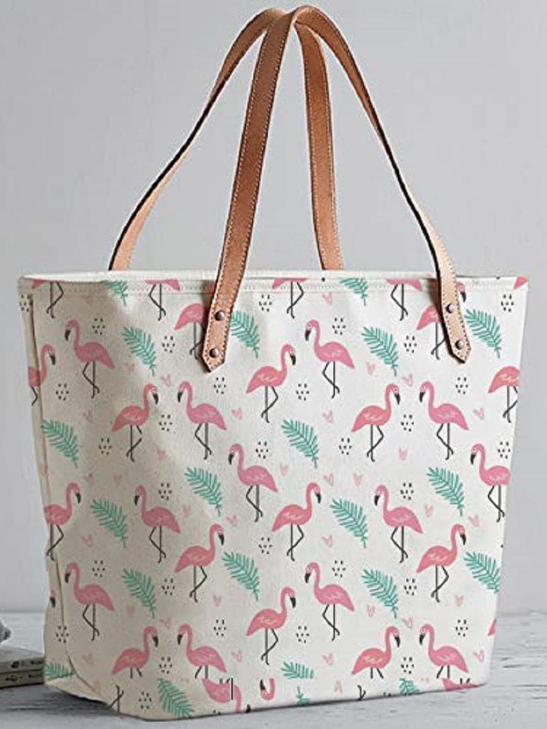 

Lychee bags Printed Oversized Shopper Tote Bag, White