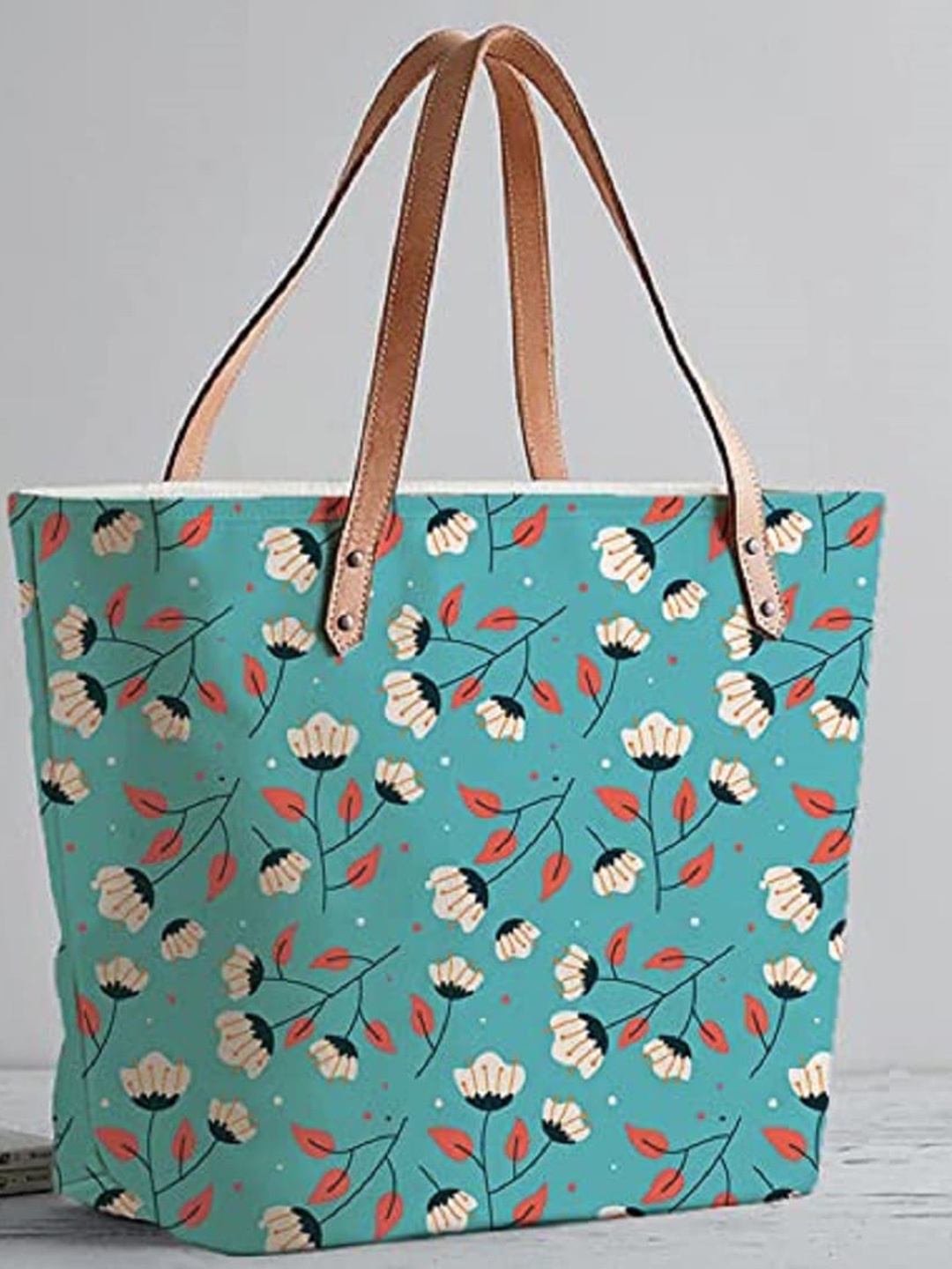 

Lychee bags Printed Oversized Shopper Tote Bag, Blue