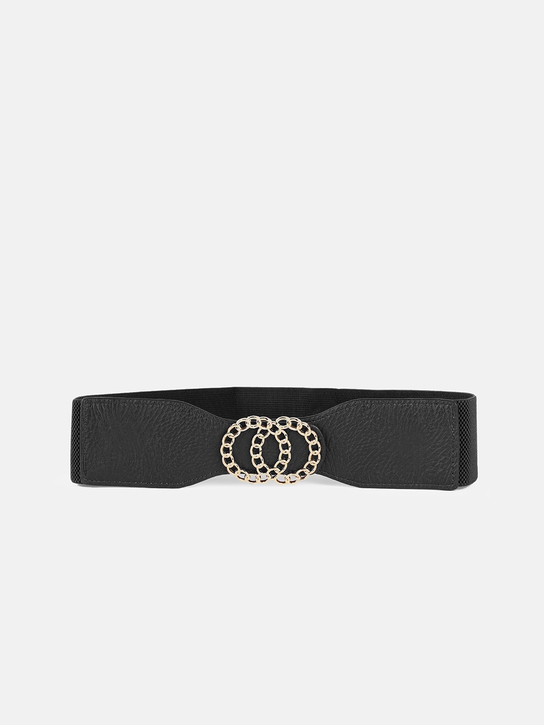 

Kazo Women Textured Wide Belt, Black