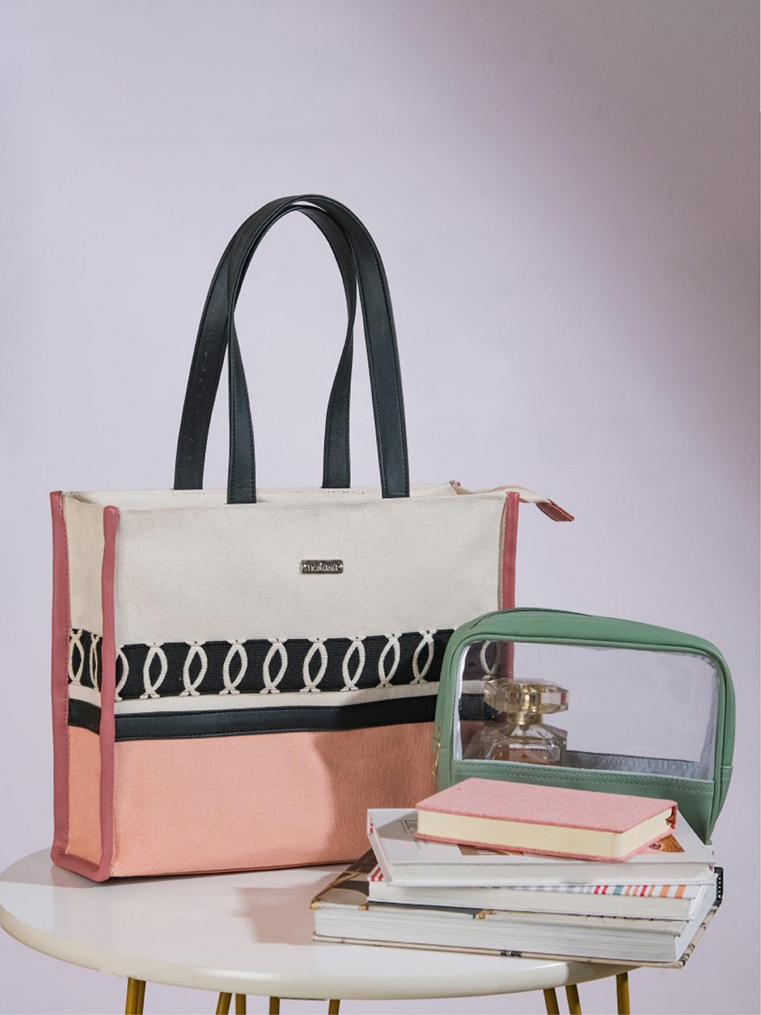 

Nestasia Eco Canvas Tote Bag, White