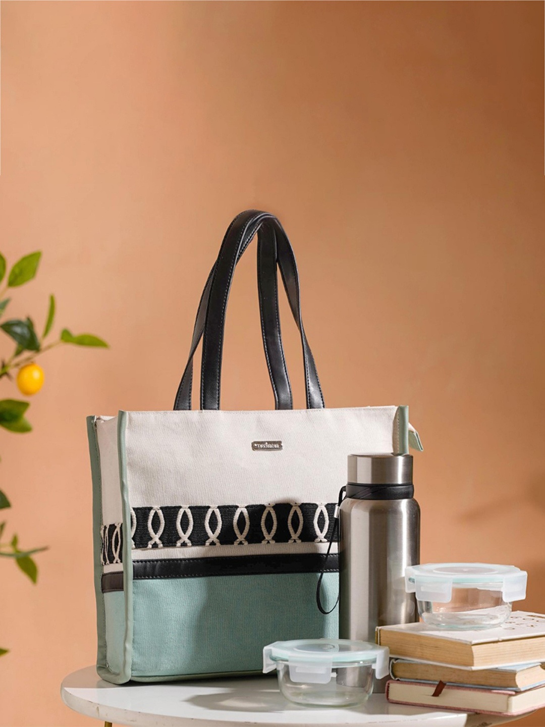 

Nestasia Printed Eco-Friendly Carryall Tote Bag, Turquoise blue