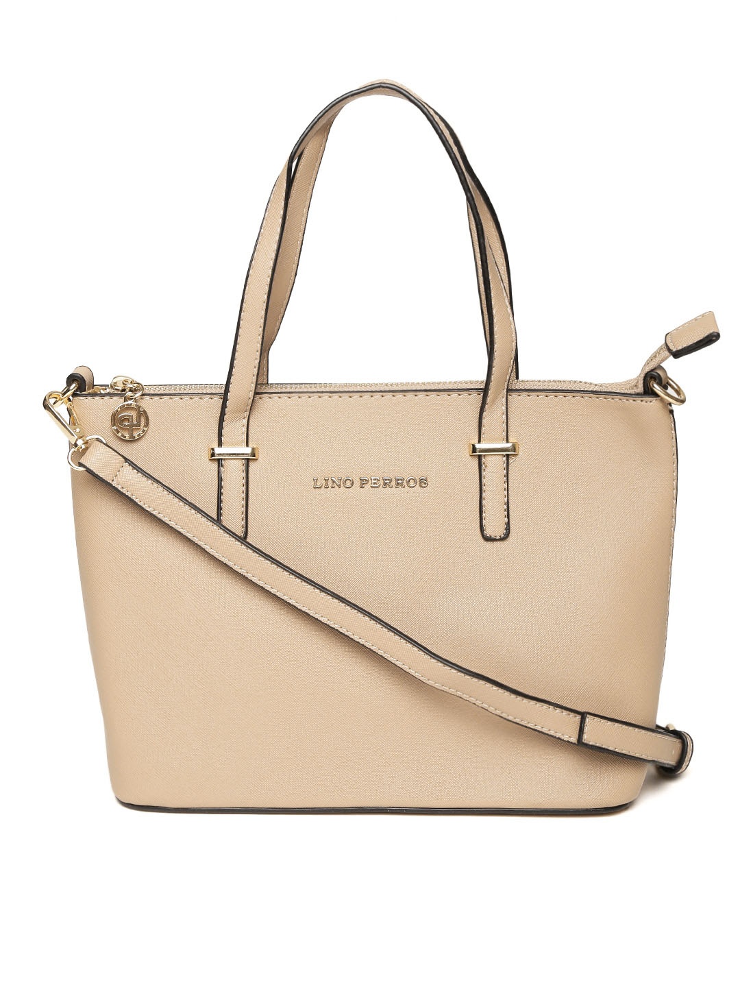 

Lino Perros Beige Solid Shoulder Bag with Sling Strap