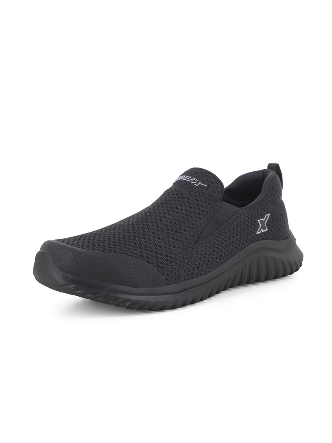 

Sparx Men Textile Walking Slip-On Non-Marking Shoes, Black