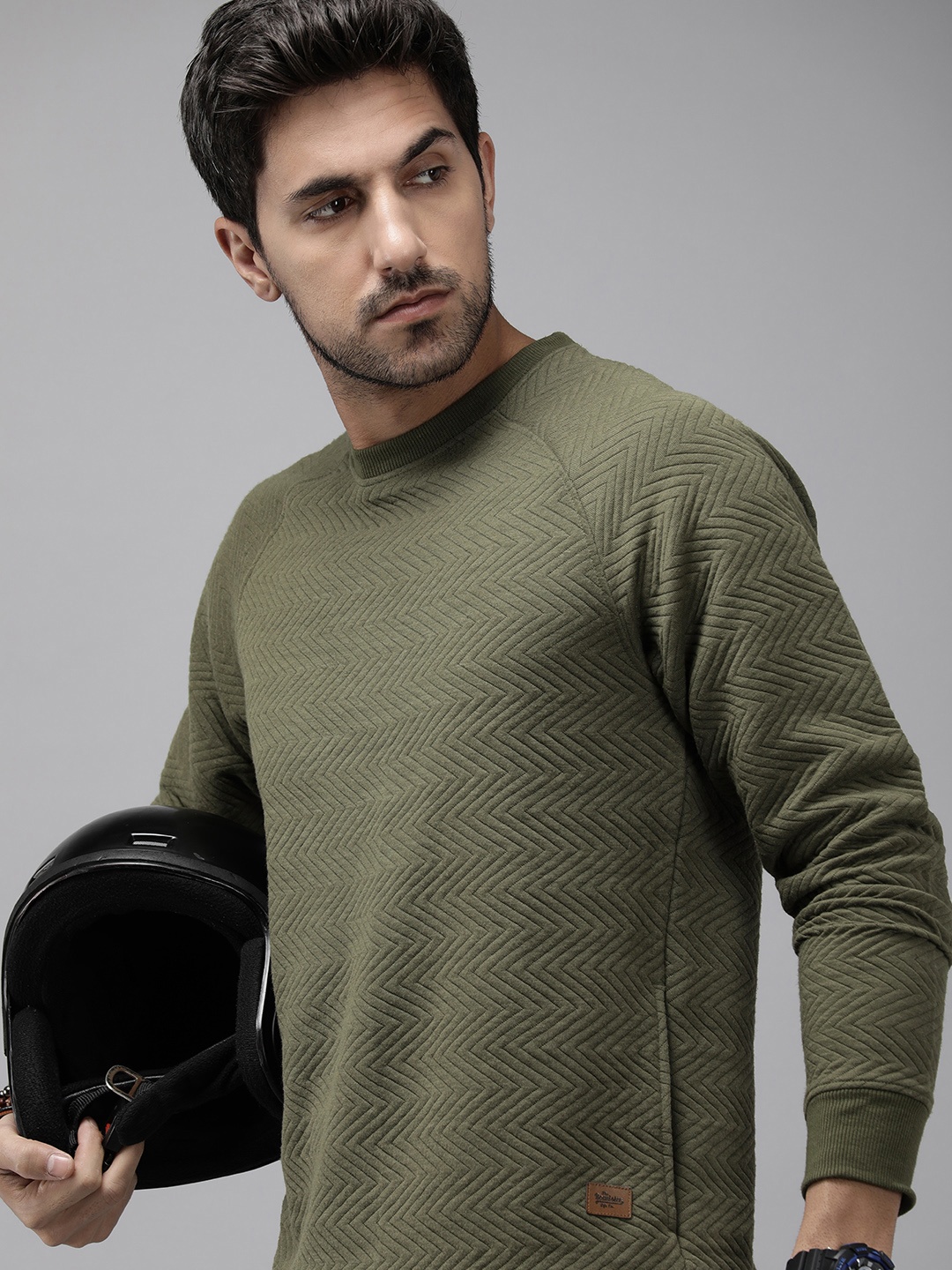 

Roadster Raglan Sleeves Pullover Sweatshirt, Olive