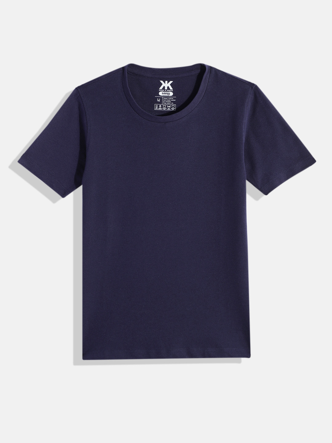 

Kook N Keech Teens Boys Pure Cotton T-shirt, Navy blue
