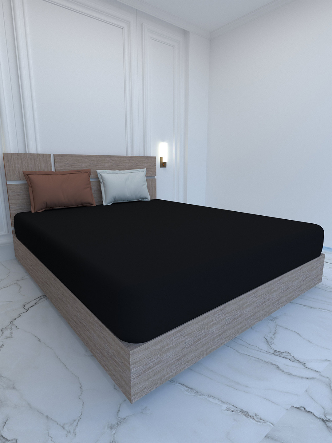 

Pure Decor Black & Brown 400 TC King Bedsheet with 2 Pillow Covers