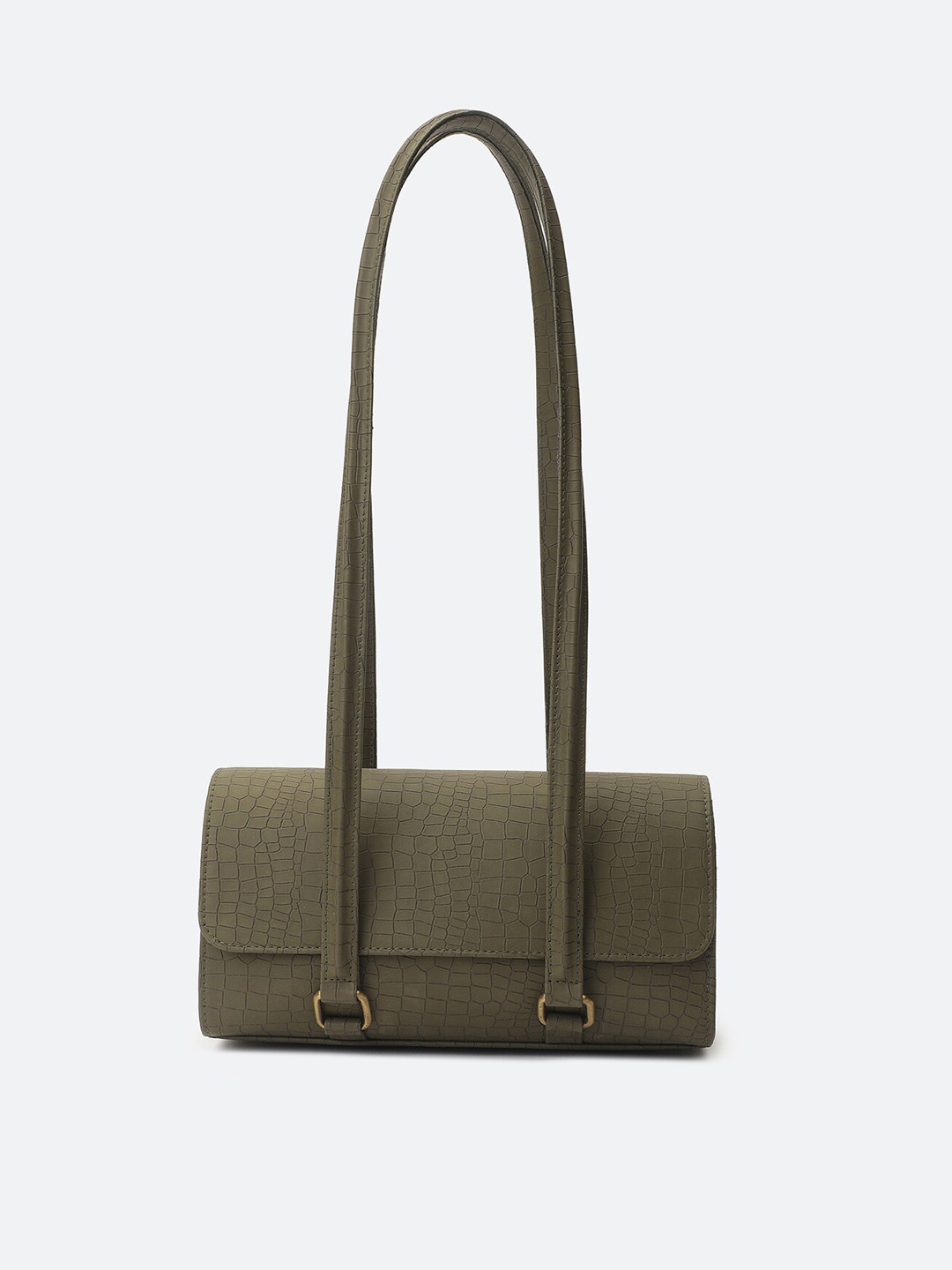 

Clotche Leather Structured Sling Bag, Olive