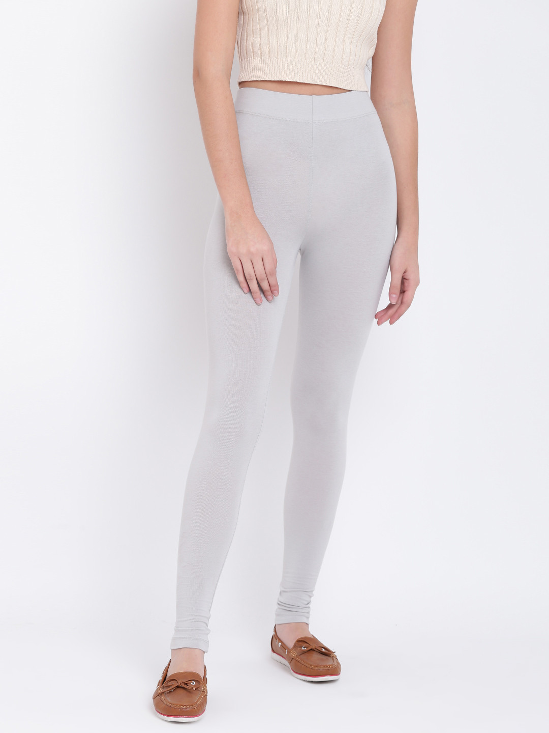 

FOREVER 21 Light Grey Leggings