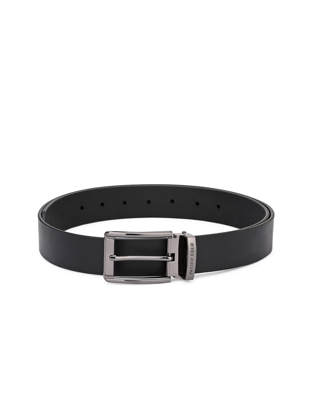 

Pacific Gold Men Leather Belt, Black