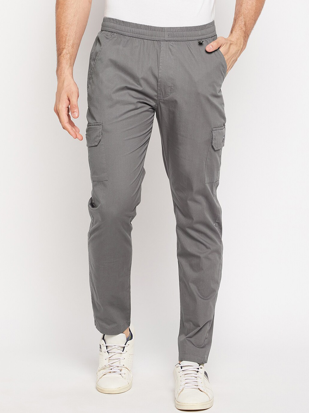 

Okane Men Regular-Fit Cotton Track Pants, Grey
