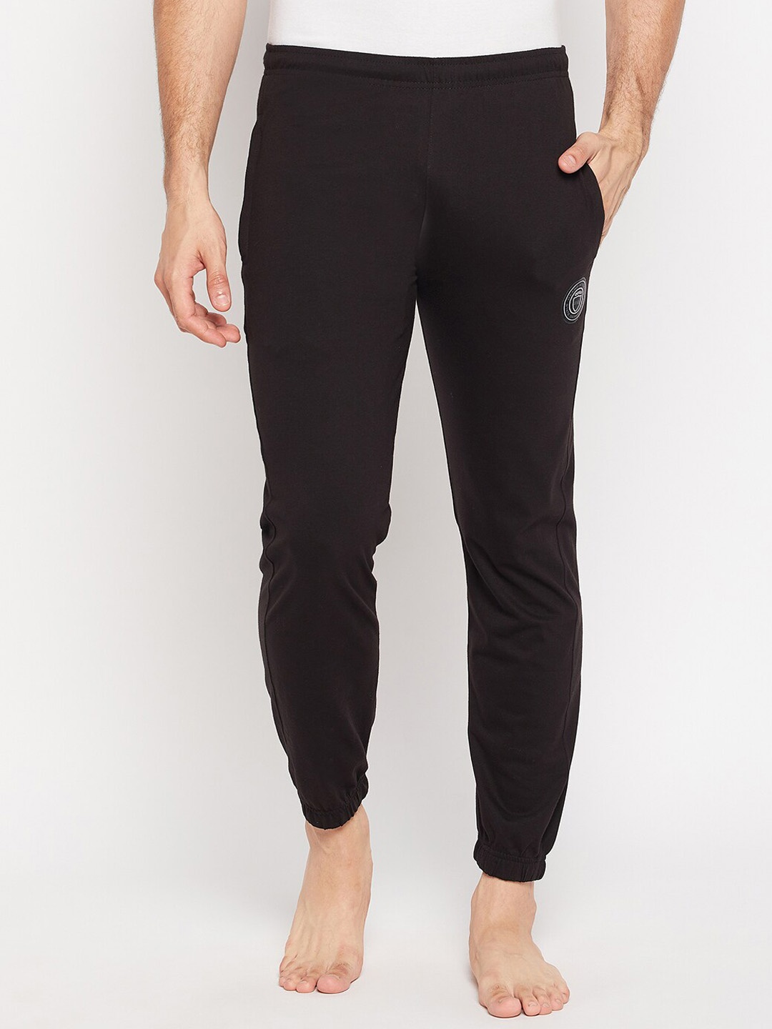 

Okane Men Mid-Rise Cotton Lounge Joggers, Black