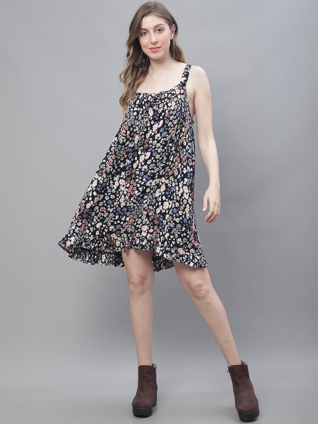 

NoBarr Animal A-Line Dress, Black