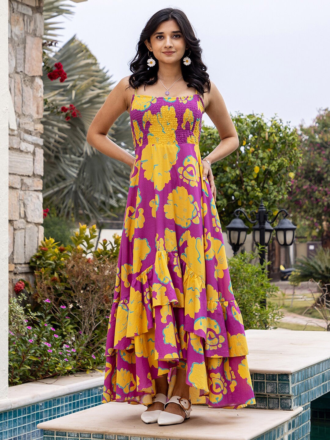 

Ambraee Floral Printed Maxi Dress, Pink
