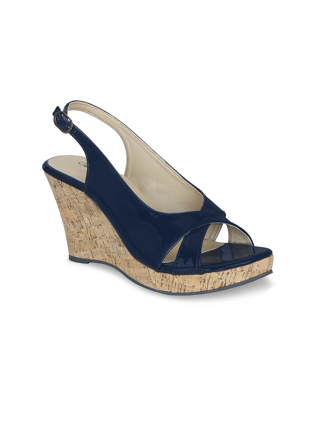 

Get Glamr Peep Toes Wedge Heels, Navy blue