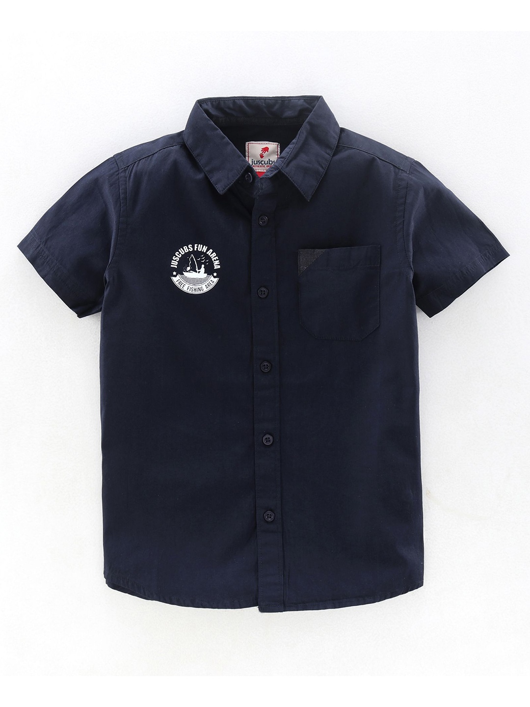 

JusCubs Boys Premium Pure Cotton Casual Shirt, Navy blue