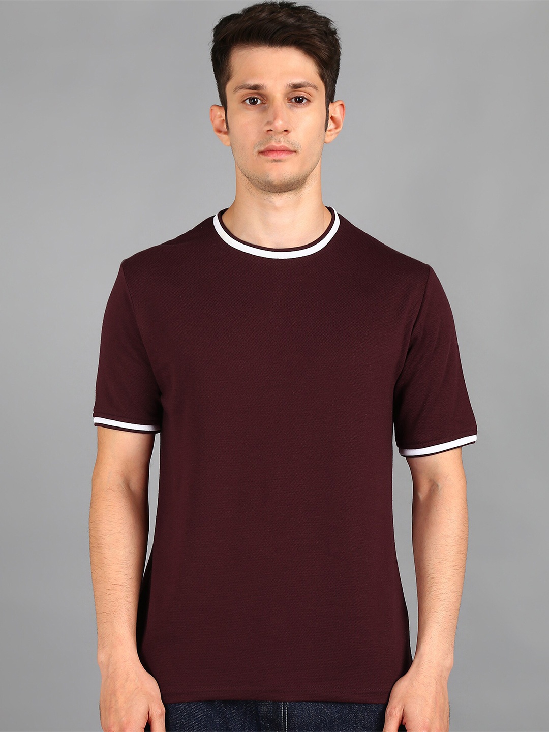 

Alan Jones Round Neck Slim Fit T-shirt, Maroon