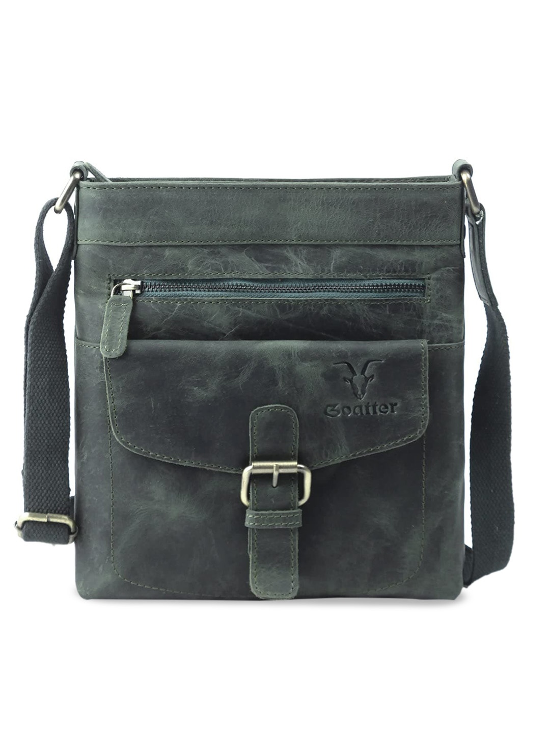 

Goatter Women Leather Bowling Sling Bag, Green
