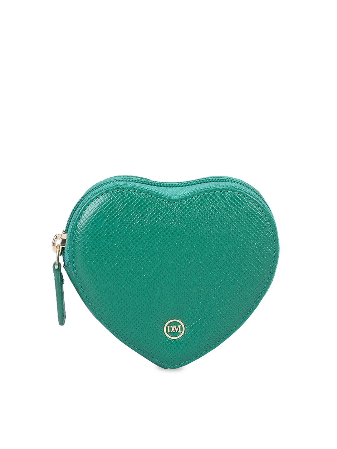 

Da Milano Textured Heart Shaped Travel Pouch, Green