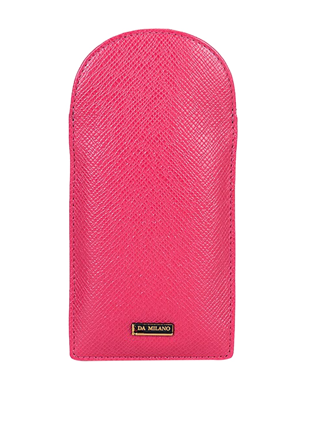 

Da Milano Textured Premium Leather Spectacle Case, Pink