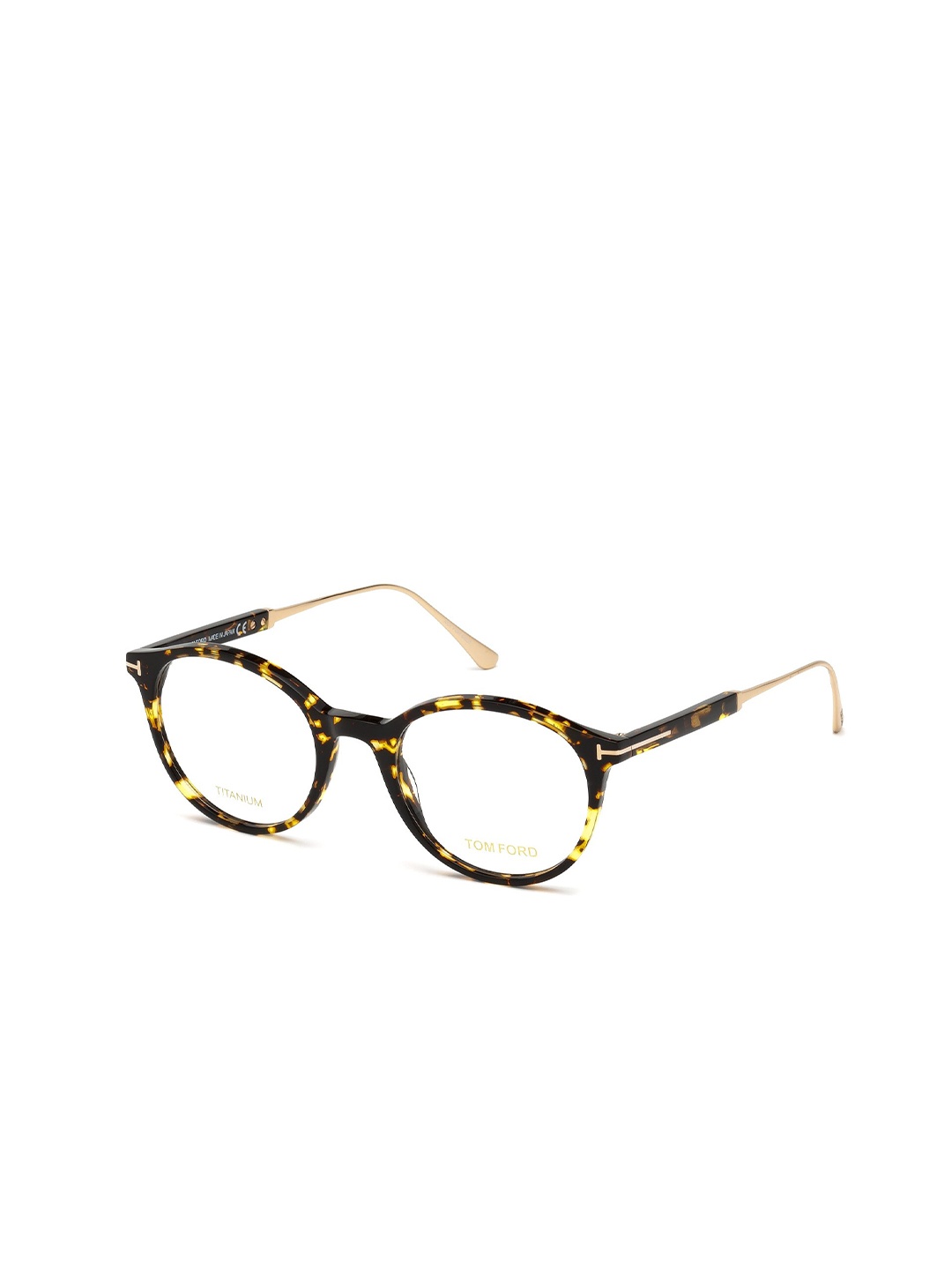 

Tom Ford Men Abstract Full Rim Round Frames FT5485_056, Brown