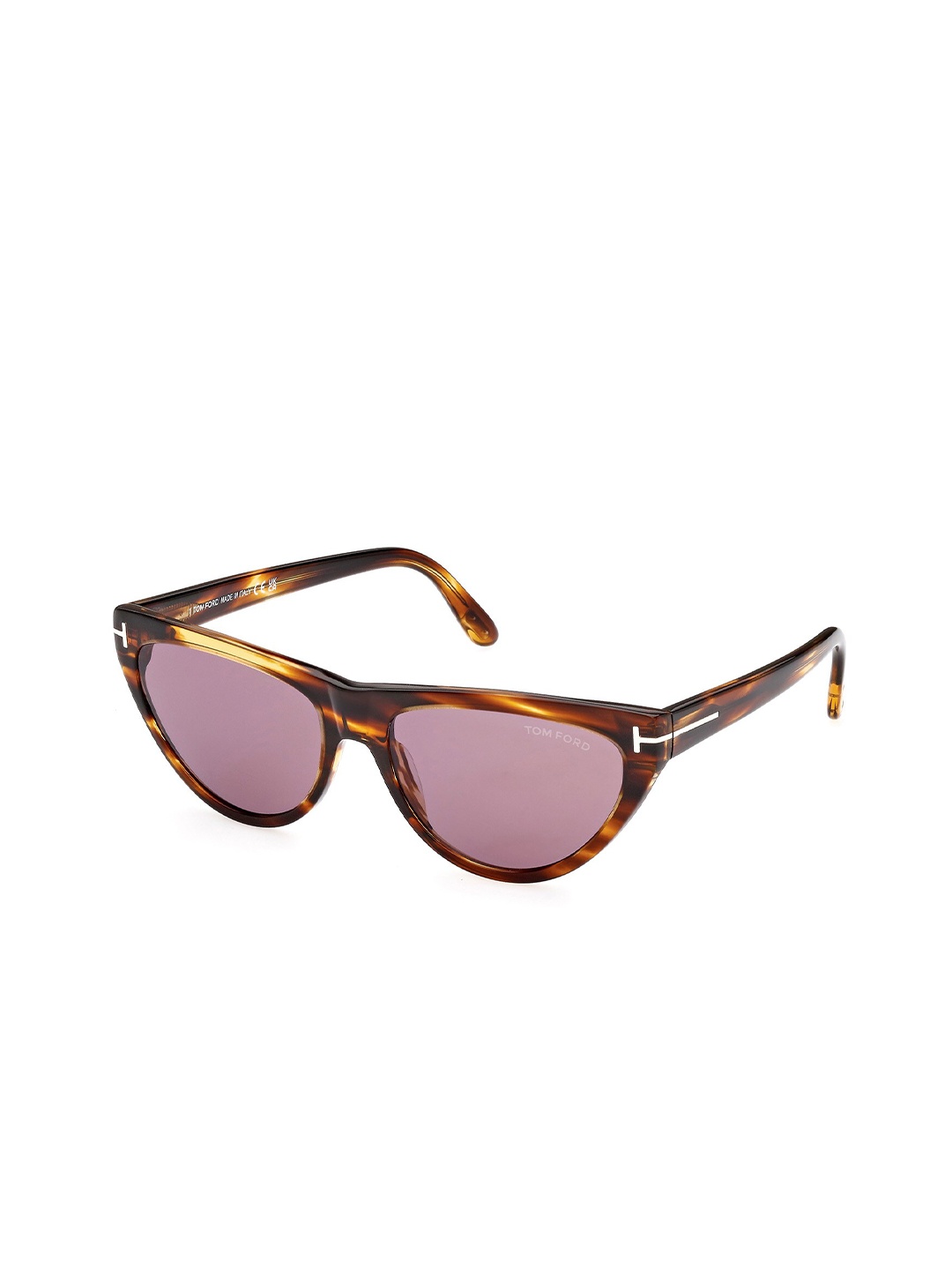 

Tom Ford Women Lens & Cateye Sunglasses with UV Protected Lens FT0990_55Y, Violet