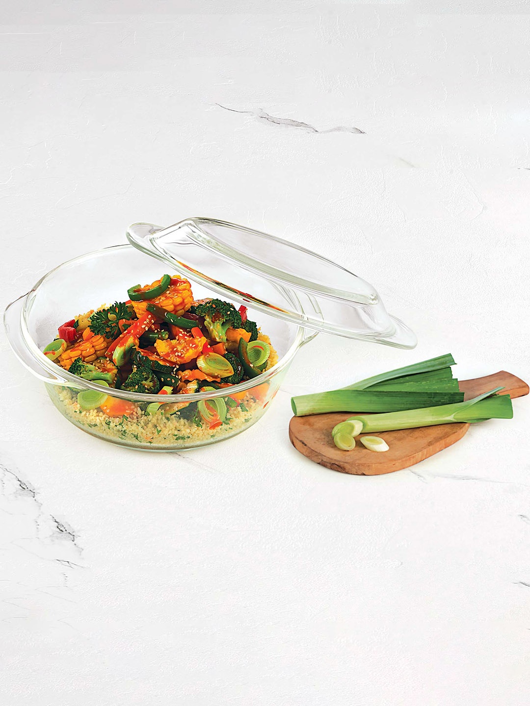 

Treo Ovensafe Round Borosilicate Glass Transparent Casserole 2 L