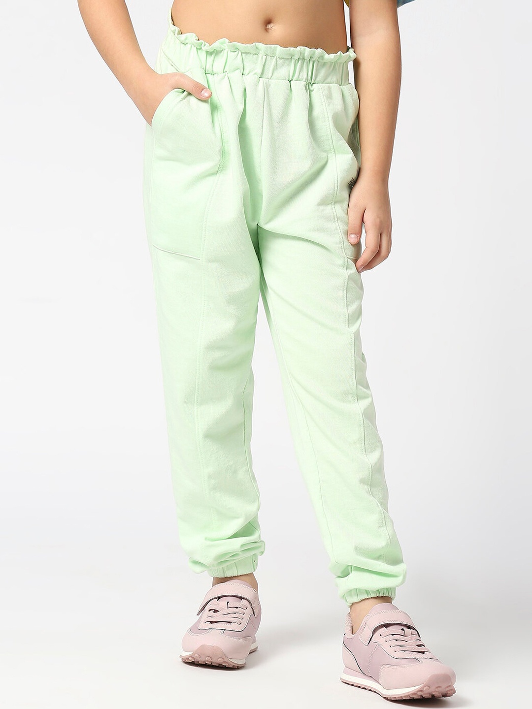 

Pepe Jeans Girls Mid-Rise Cotton Joggers, Green