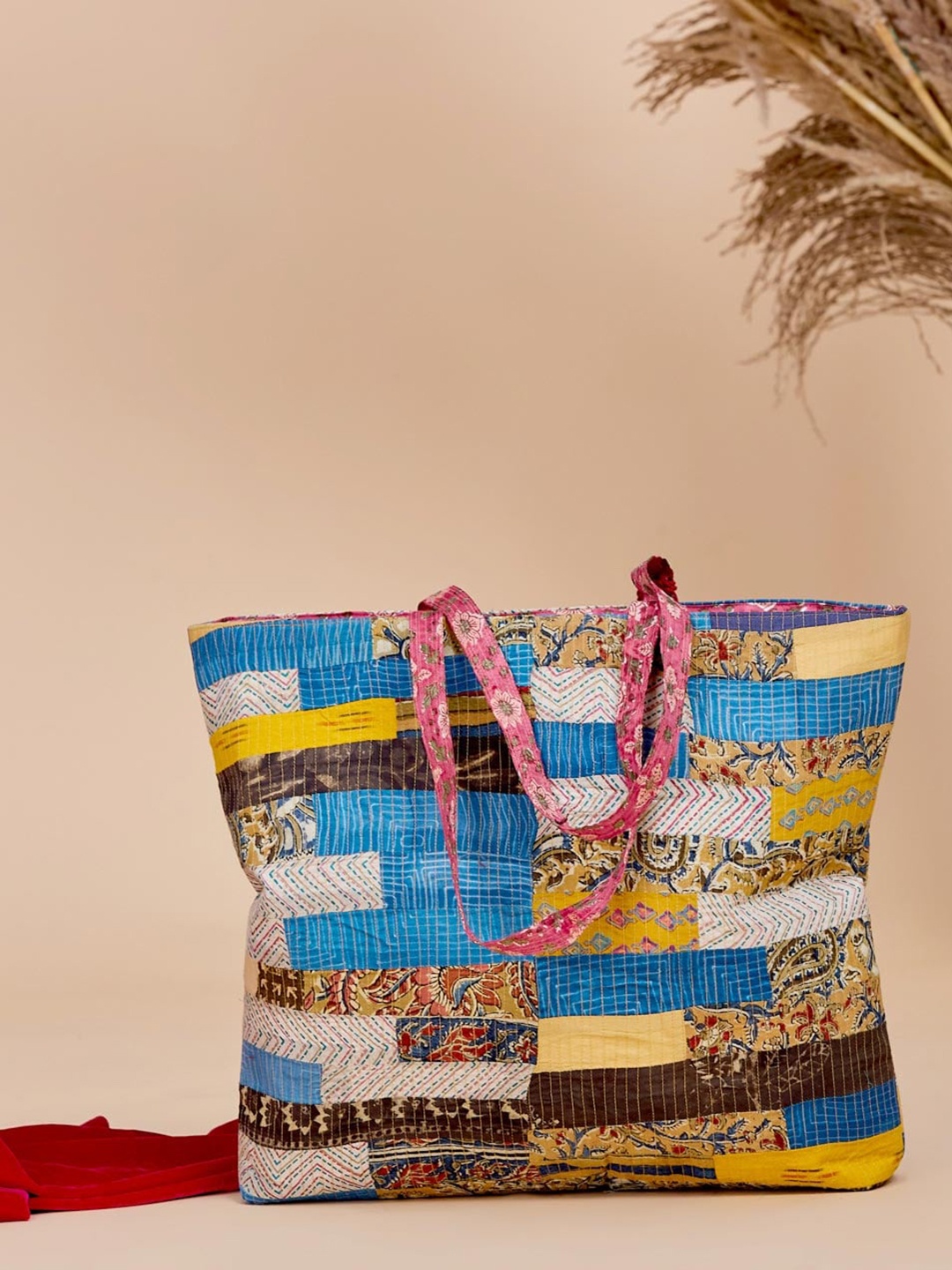 

Fabindia Shopper Tote Bag with Tasselled, Multi
