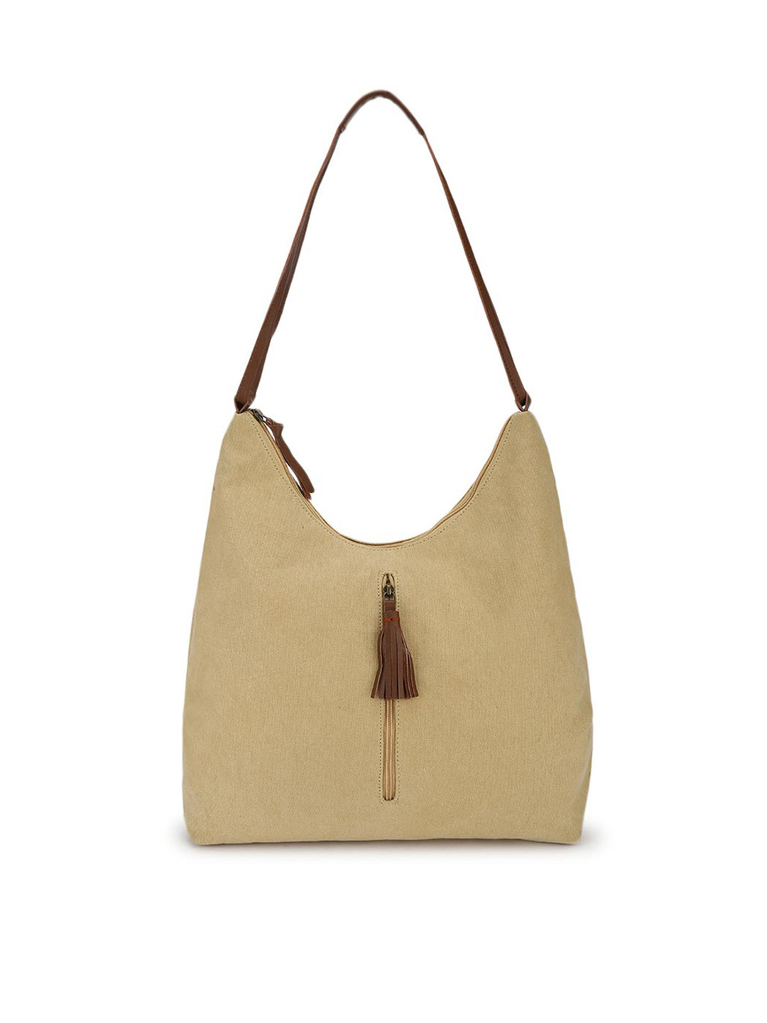 

Fabindia Oversized Structured Hobo Bag, Beige