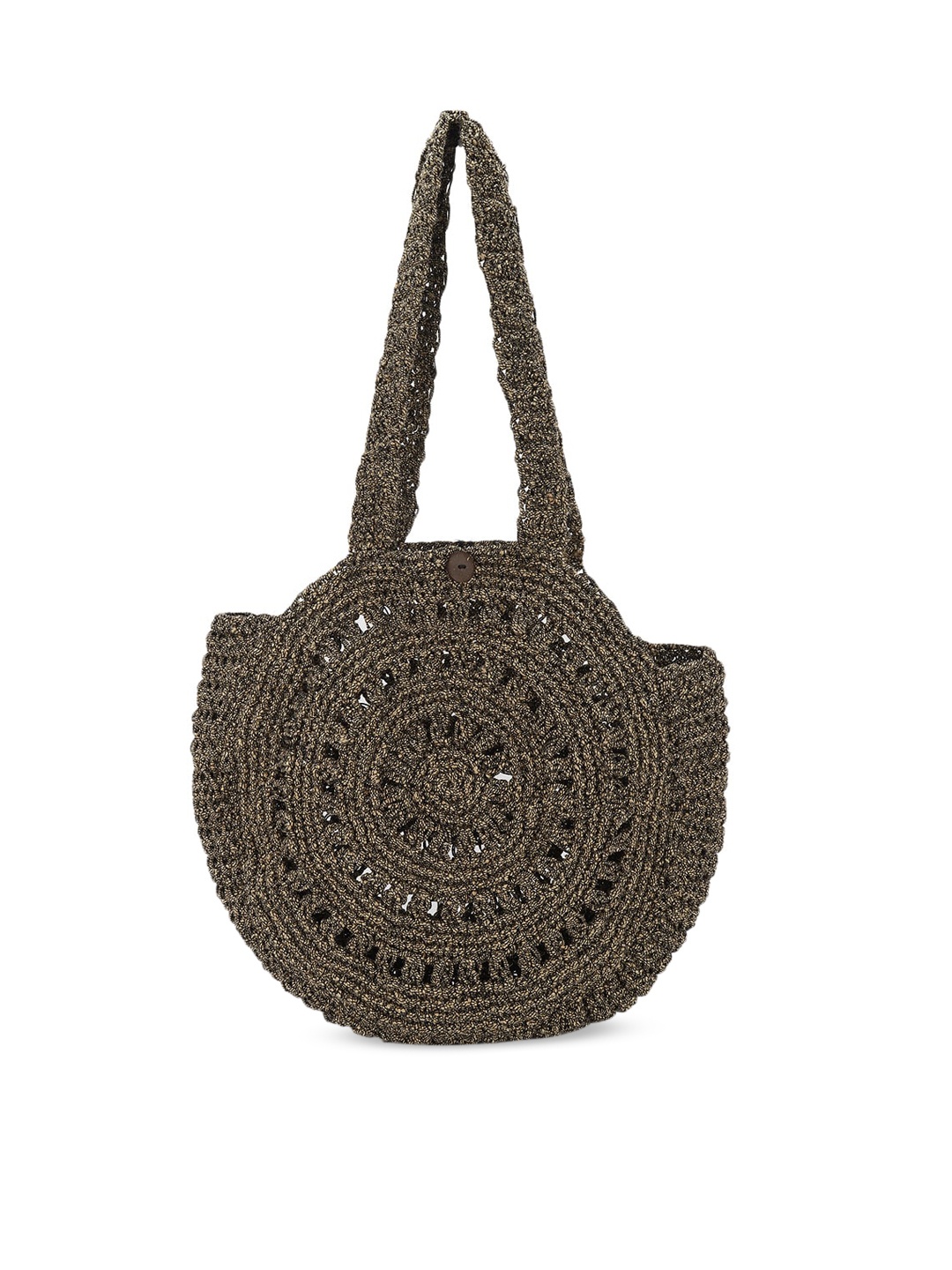 

Fabindia Ethnic Motifs Shopper Shoulder Bag, Black