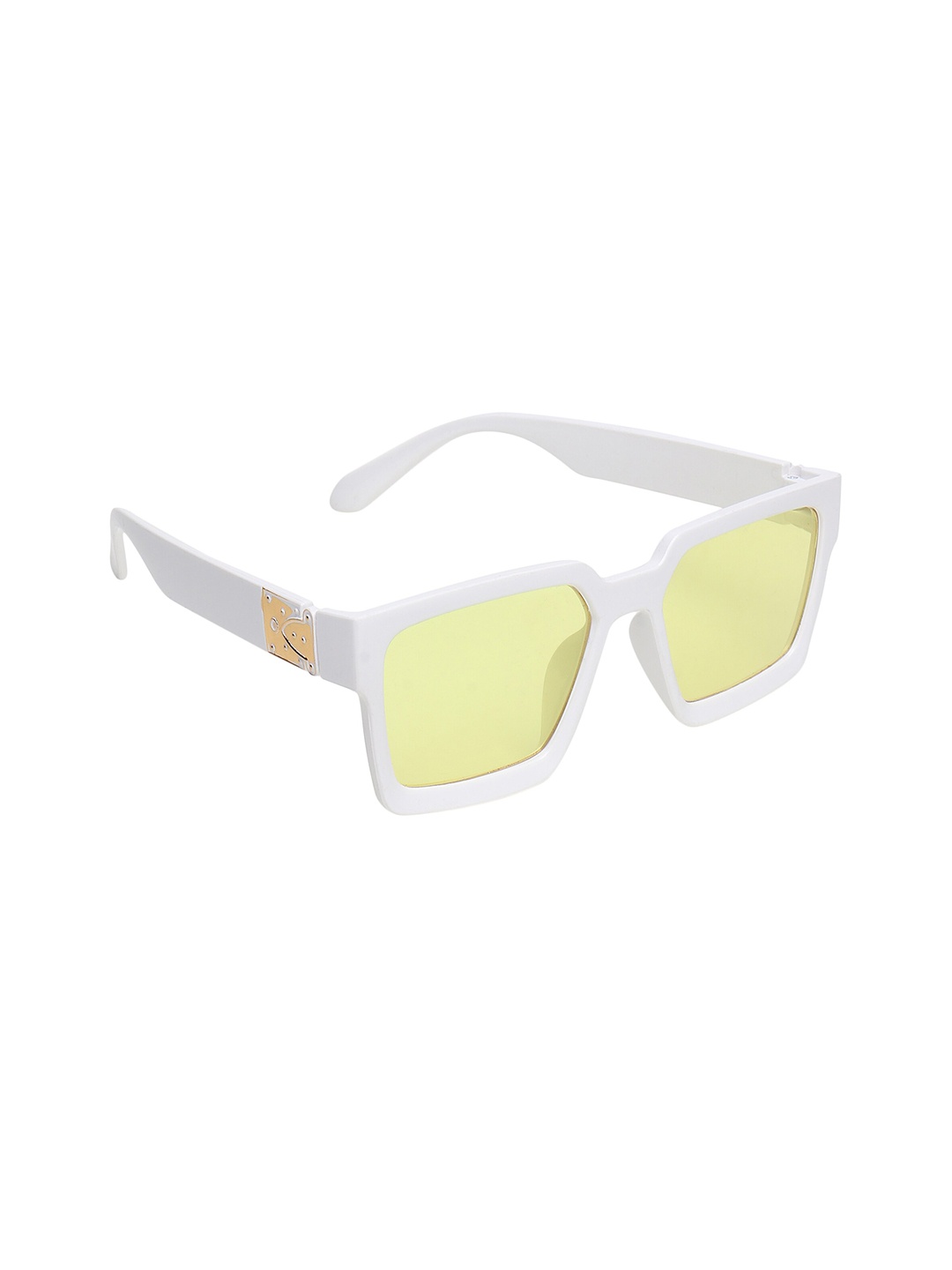 

CRIBA Full Rim Square Sunglasses with UV Protected Lens VCR_JM_W-YLW, Yellow