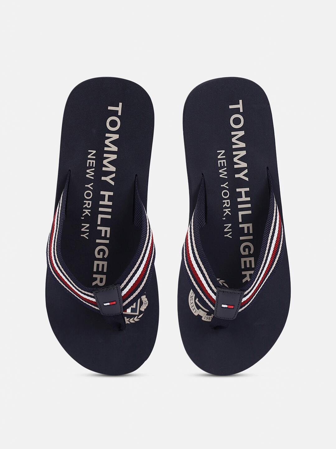 

Tommy Hilfiger Men Printed Thong Flip-Flops, Navy blue