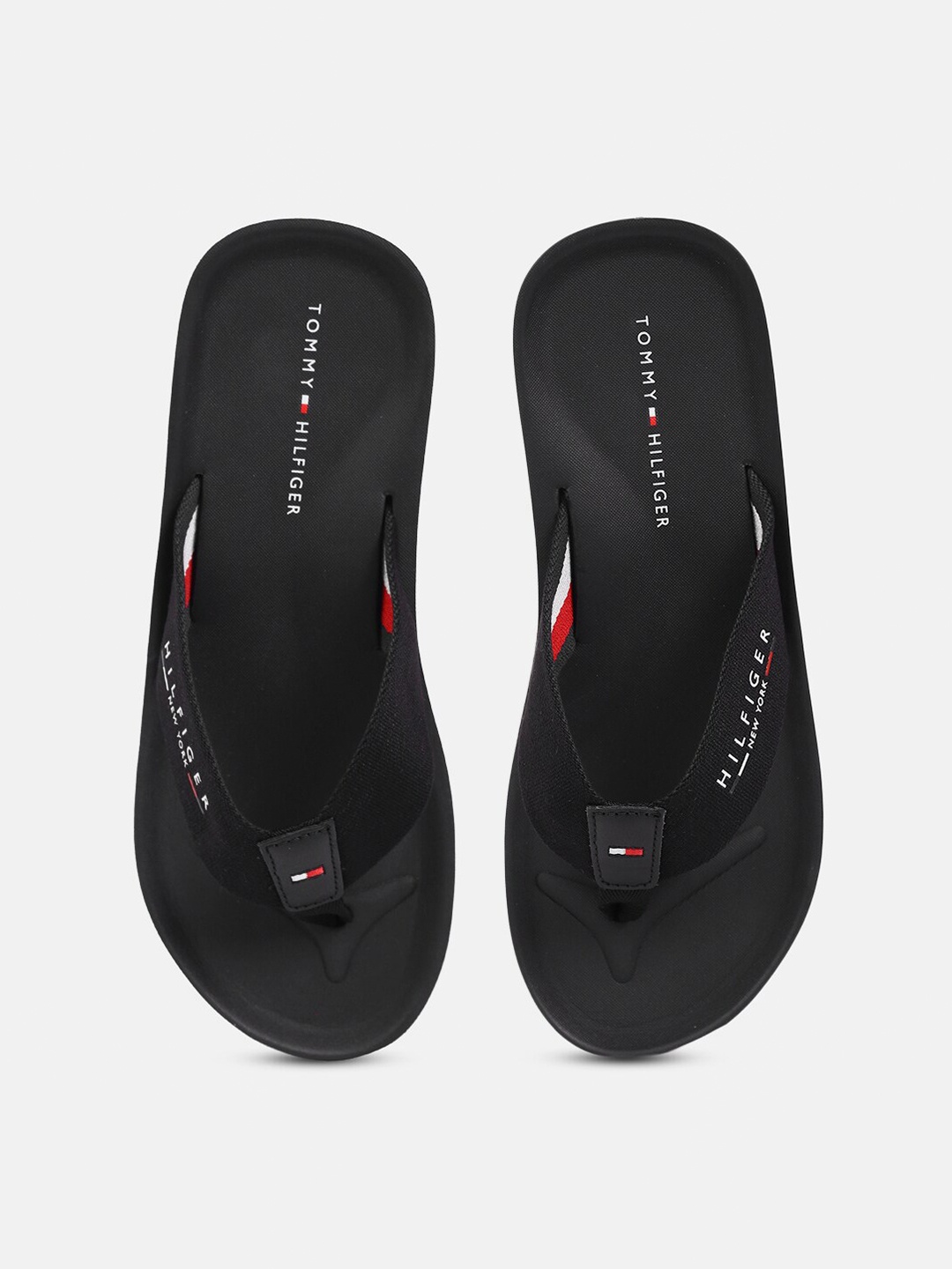 

Tommy Hilfiger Men Printed Thong Flip-Flops, Black