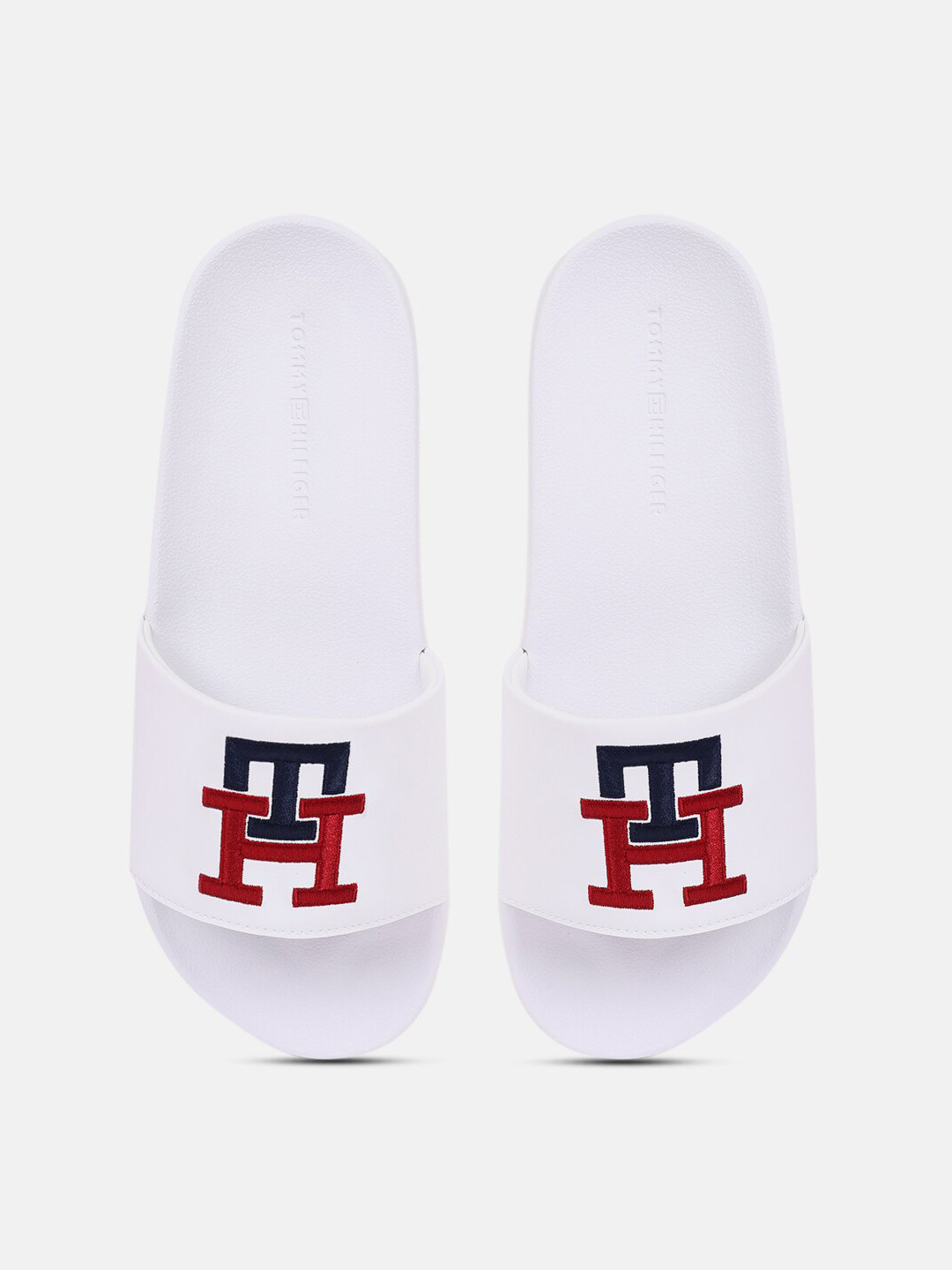 

Tommy Hilfiger Men Embroidered Sliders, White