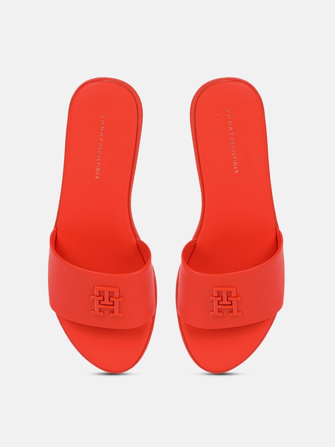 

Tommy Hilfiger Leather Open Toe Flats, Orange