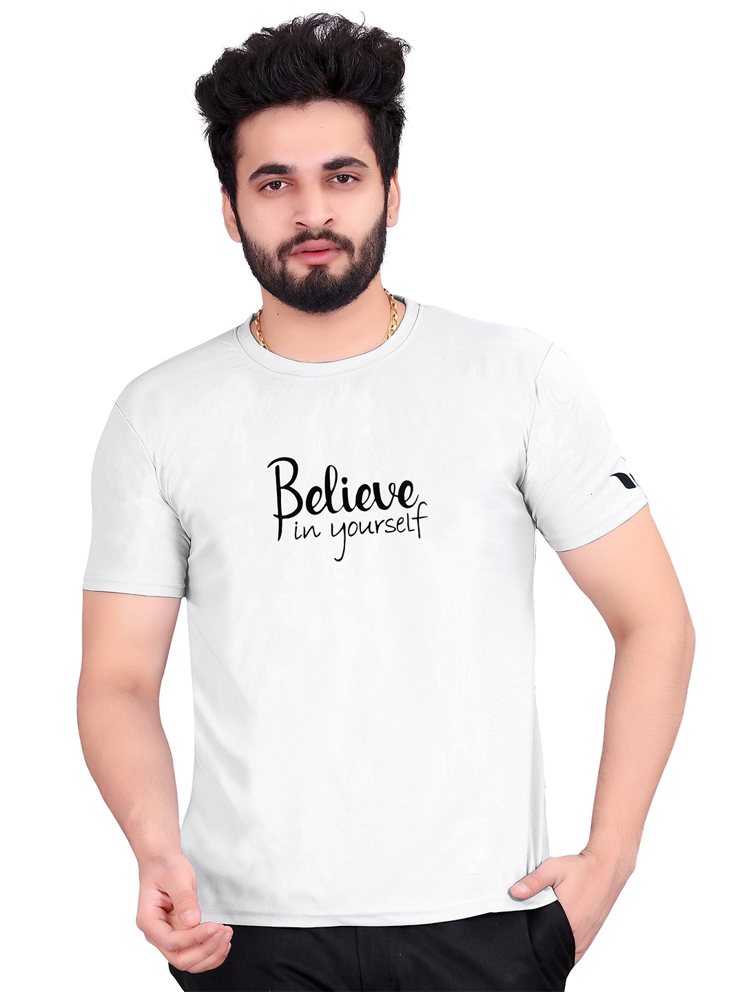 

Lyriss Typography Printed T-Shirt, White