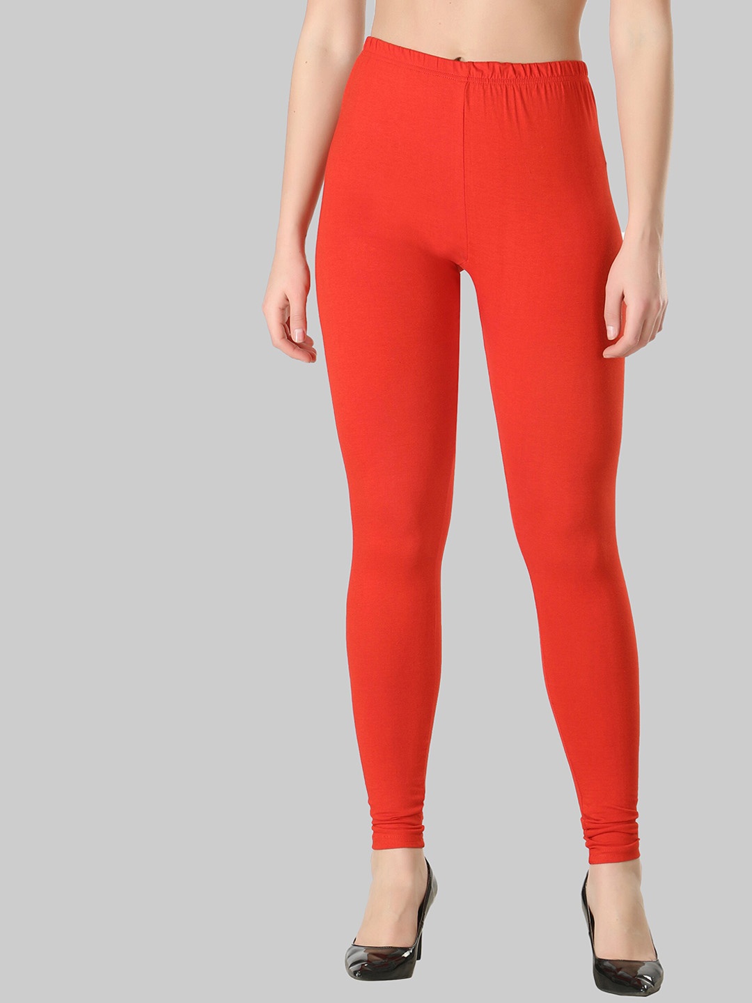 

DIAZ Women Ankle Length Leggings, Red