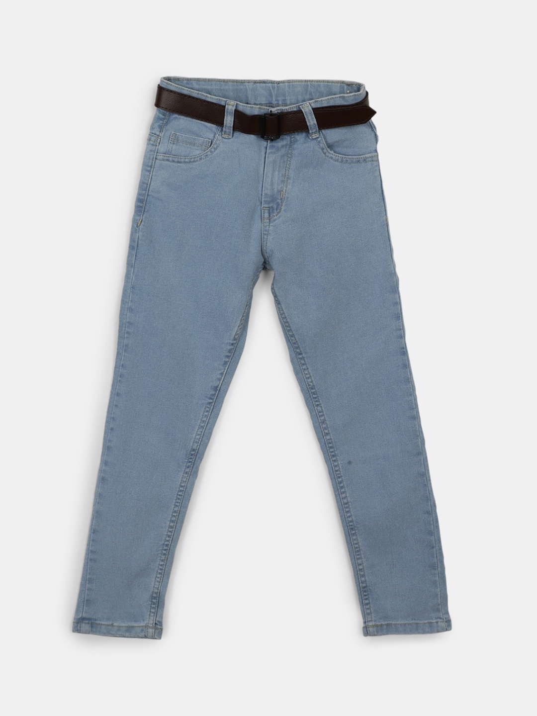 

V-Mart Boys Regular-Fit Mid-Rise Cotton Jeans, Blue