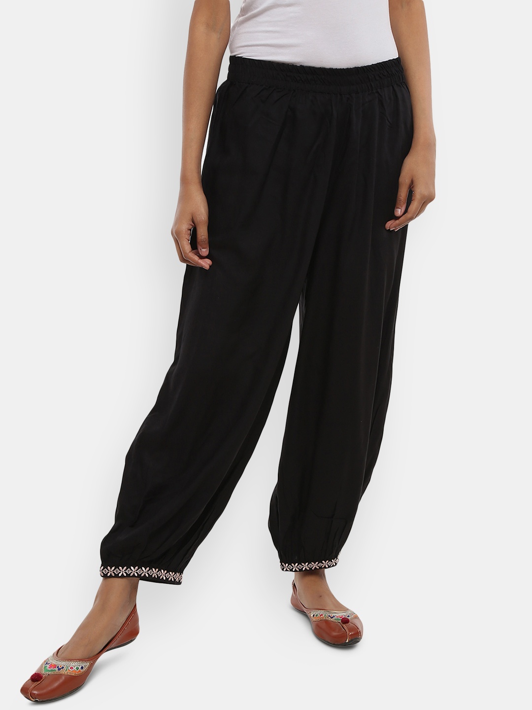 

V-Mart Women Mid-Rise Loose-Fit Salwar, Black