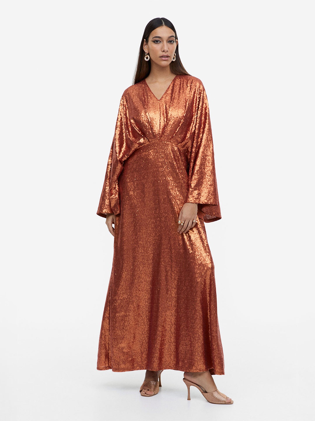 

H&M Woman Sequined dress, Bronze