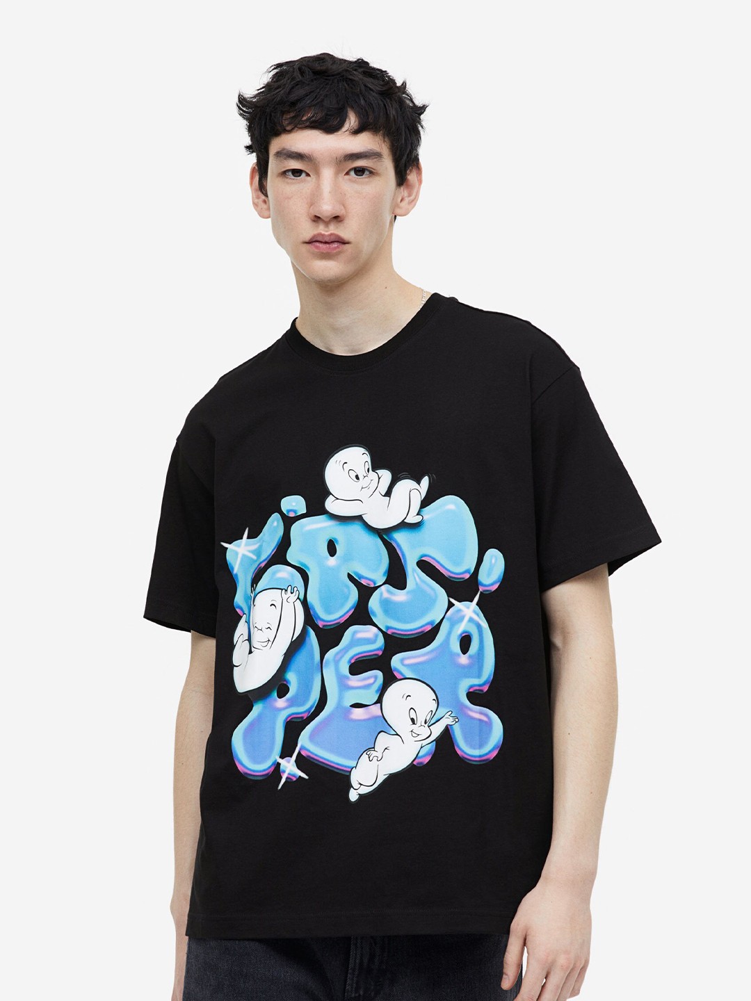 

H&M Men Relaxed Fit T-shirt, Black