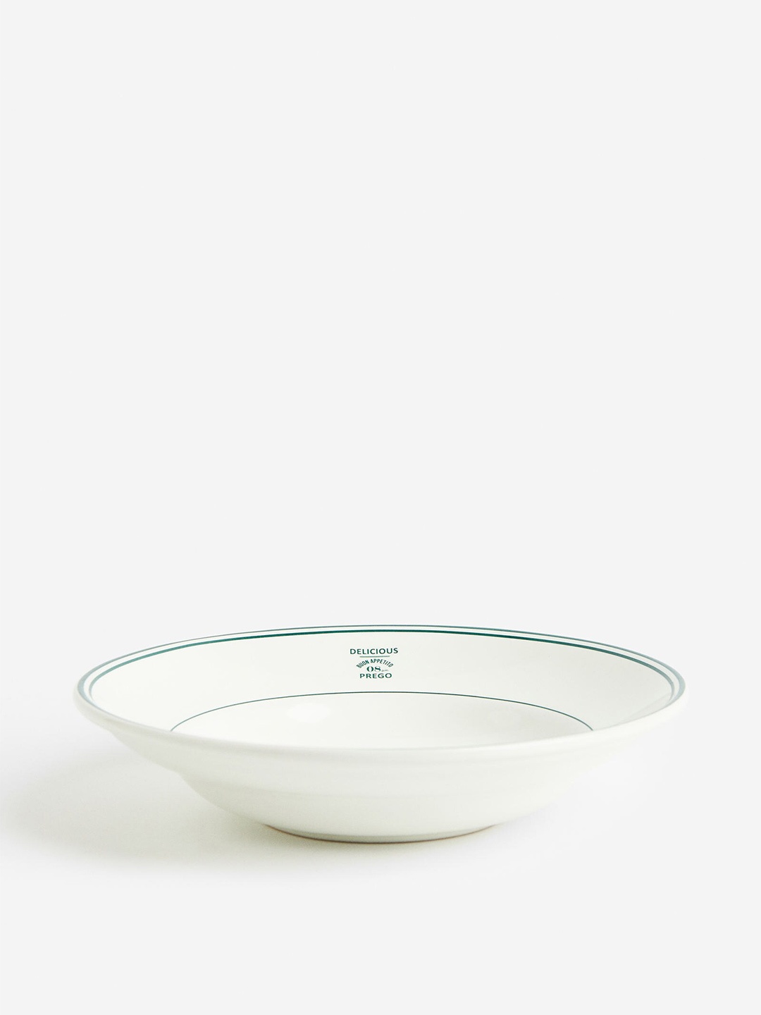 

H&M White Deep Stoneware Plate