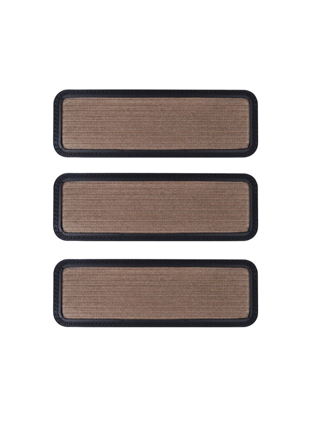 

Black gold Pack of 3 Beige & Black High Water Absorbent Anti Slip Doormat