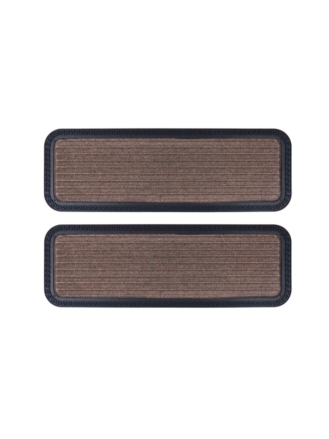 

Black gold Pack of 2 Brown Self Design Water Absorbent Anti-Skid Doormat