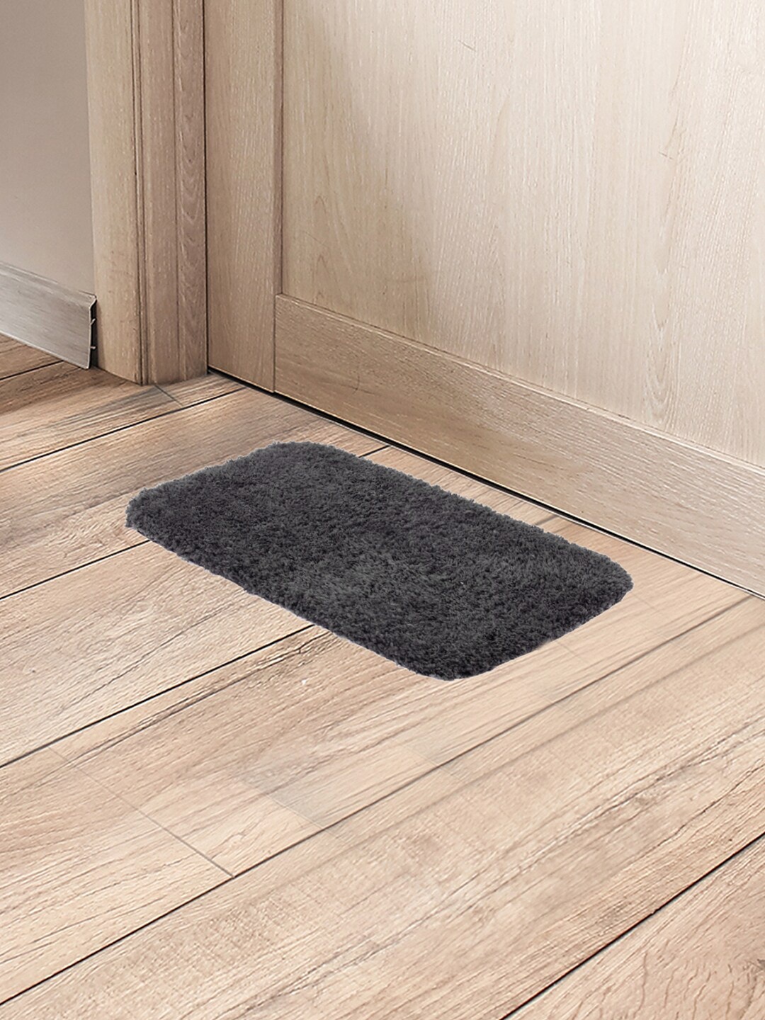 Black gold Pack of 3 Cotton Anti-Skid Heavy Duty Entrance Rug Shoes Scraper Doormats, Grey